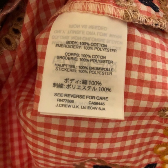 Tomato Red Madewell Embroidered Checkered Tank Top New With Tags size Medium - Picture 6 of 7